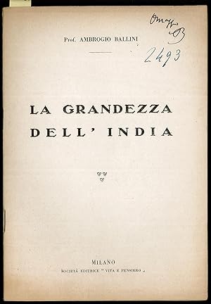 Bild des Verkufers fr La grandezza dell'India zum Verkauf von Sergio Trippini