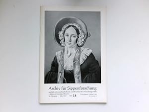 Seller image for Archiv fr Sippenforschung und alle verwandten Gebiete : 30. Jahrgang. Heft 14, 1964. for sale by Antiquariat Buchhandel Daniel Viertel