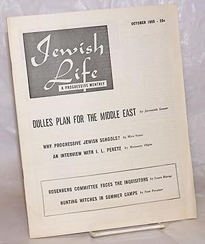 Seller image for Jewish life, a progressive monthly, Oct, 1955, vol. 9, no. 12 (108) for sale by Bolerium Books Inc.