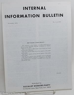 Internal Information Bulletin, Nov 1972, No. 4