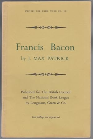 Francis Bacon. Writers And Their Work. No. 131