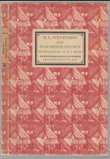 Imagen del vendedor de Das Flaschenteufelchen : Eine Erzhlung von R.L. Stevenson. R. L. Stevenson. [bertr. von Li Wegner]. Mit Holzschnitten von Hans Alexander Mller / Insel-Bcherei Nr. 302 a la venta por Antiquariat ExLibris Erlach Eberhard Ott