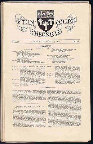 Eton College Chronicle: 33 Issues from 1948