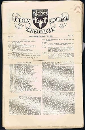 Eton College Chronicle: 21 Issues from 1952