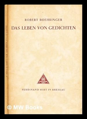 Seller image for Das Leben von Gedichten for sale by MW Books Ltd.