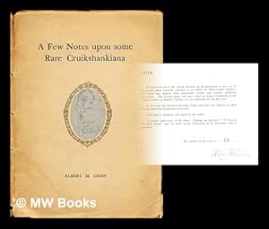 Image du vendeur pour A few notes upon some rare Cruikshankiana mis en vente par MW Books Ltd.