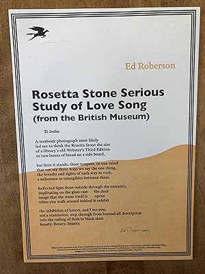 Rosetta Stone Serious Study of Love Song (from the British Museum)