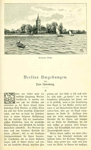 Berlins Umgebungen. Erstdruck (S. 633- 659 u. 747 - 770 mit 24 Abbildungen) in: Westermanns illus...
