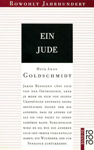 Seller image for Ein Jude. Roman. bertr. von Ernst Guggenheim. (= Rowohlt Jahrhundertbuch, Bd. 92). for sale by ANTIQUARIAT MATTHIAS LOIDL