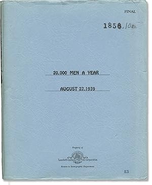 Bild des Verkufers fr 20,000 Men a Year (Original screenplay for the 1939 film) zum Verkauf von Royal Books, Inc., ABAA