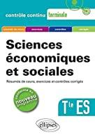 Image du vendeur pour Sciences conomiques Et Sociales, Terminale Es : Conforme Au Nouveau Programme mis en vente par RECYCLIVRE