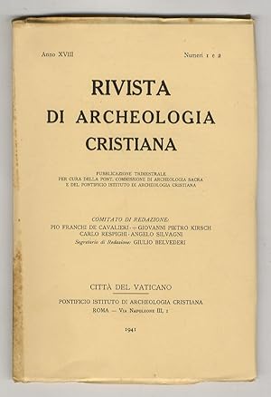 RIVISTA di archeologia cristiana. Pubblicazione trimestrale per cura della Pont. Commissione di A...