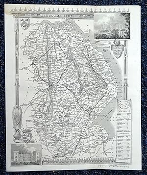 LINCOLNSHIRE. c1850, 11 x 8.5 Inch County Map.