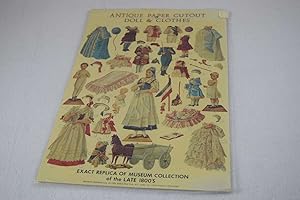 Antique Paper Cutout Doll & Clothes - Uncut