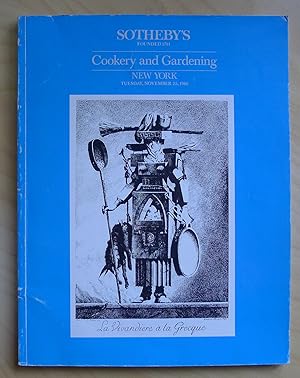 Cookery and Gardening : Important Books and Manuscripts Relating to Cookery and Gardening includi...