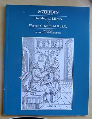 The Medical Library of Warren G. Smirl . Sotheby's, auction catalogue, sale date: 11 November, 19...