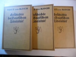 Seller image for Geschichte der deutschen Literatur von den ltesten Zeiten bis zur Gegenwart. Neudruck Band I-III. (3 Bnde.). for sale by Gebrauchtbcherlogistik  H.J. Lauterbach