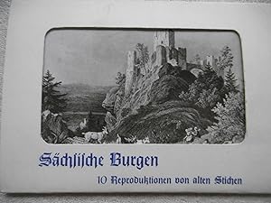 Sächsische Burgen 10 Reproduktionen von alten Stichen