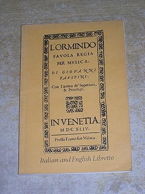 Seller image for L'Ormindo for sale by Neo Books