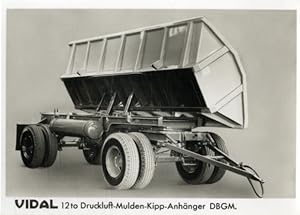 Foto Fahrzeug Firma Vidal Harburg, 12 t Druckluft-Mulden-Kipp-Anhänger DBGM