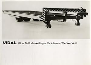 Foto Fahrzeug Firma Vidal Harburg, 40 t Tieflade-Auflieger für internen Werksverkehr