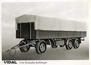 Foto Fahrzeug Firma Vidal Harburg, 14 t Dreiachs-Anhänger