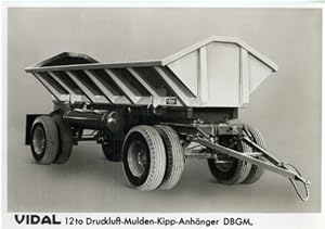 Foto Fahrzeug Firma Vidal Harburg, 12 t Druckluft-Mulden-Kipp-Anhänger DBGM