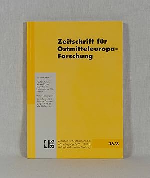 Imagen del vendedor de Zeitschrift fr Ostmitteleuropa-Forschung (Neue Folge der Zeitschrift fr Ostforschung), 46. Jahrgang (1997), Heft 3. a la venta por Versandantiquariat Waffel-Schrder