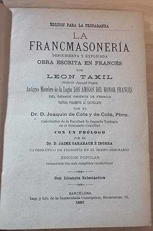 Seller image for La Francmasonera for sale by Librera Santa Brbara