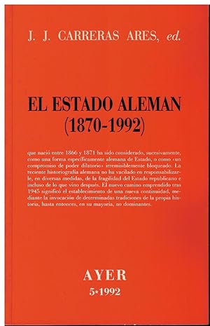 Image du vendeur pour El estado alemn ( 1870- 1992 ) mis en vente par Librera Santa Brbara