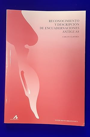 Imagen del vendedor de Reconocimiento y descripcin de encuadernaciones antiguas. a la venta por Wykeham Books