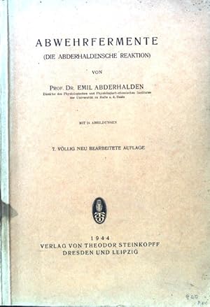 Seller image for Abwehrfermente (Die Abderhaldensche Reaktion) for sale by books4less (Versandantiquariat Petra Gros GmbH & Co. KG)