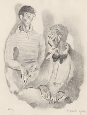 "PARALLÈLEMENT de VERLAINE" Pointe sèche de Mariette LYDIS (Exemplaire d'artiste 1949)