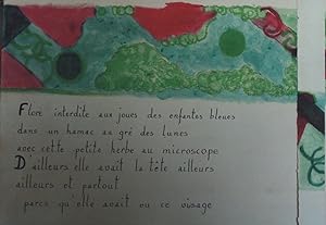 "MAQUETTE POUR POÉSIE ILLUSTRÉE" Aquarelle sur papier