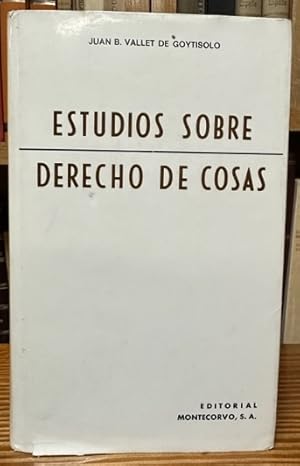 Imagen del vendedor de ESTUDIOS SOBRE DERECHO DE COSAS a la venta por Fbula Libros (Librera Jimnez-Bravo)