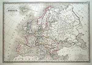 Antique Map EUROPE, Thierry Original c1840
