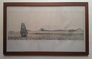 Die Fregatte VENUS vor Galapagos Lithographie von Mesnard 1841
