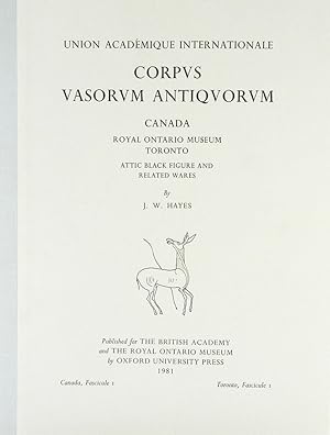 CORPUS VASORUM ANTIQUORUM. CANADA FASCICULE I: ROYAL ONTARIO MUSEUM TORONTO