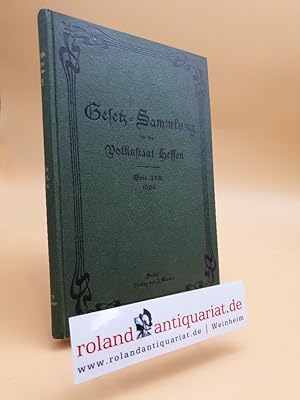 Gesetz-Sammlung für den Freistaat Hessen ; 23. Band 1924