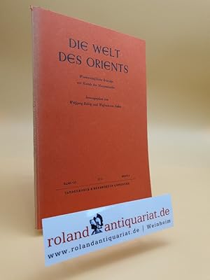 Immagine del venditore per Die Welt des Orients. Wissenschaftliche Beitrge zur Kunde des Morgenlandes. Bd. 7 (1974), Heft 2 venduto da Roland Antiquariat UG haftungsbeschrnkt