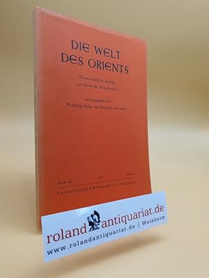 Bild des Verkufers fr Die Welt des Orients. Wissenschaftliche Beitrge zur Kunde des Morgenlandes. Bd. 8 (1976), Heft 2 zum Verkauf von Roland Antiquariat UG haftungsbeschrnkt