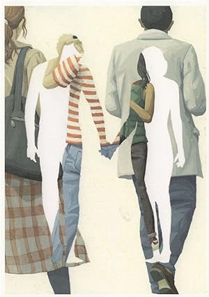 Seller image for Steven Marshall Rewild Street Fashion Cut Outs Painting Postcard for sale by Postcard Finder