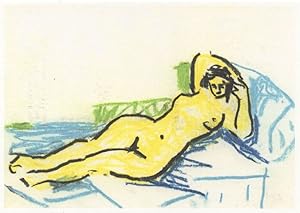 Toby Ursell Loose Women Sunbathing Risque Painting Postcard