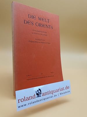 Bild des Verkufers fr Die Welt des Orients. Wissenschaftliche Beitrge zur Kunde des Morgenlandes. Bd. 7 (1973), Heft 1 zum Verkauf von Roland Antiquariat UG haftungsbeschrnkt