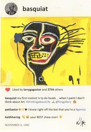 Imagen del vendedor de Laurence De Valmy Basquiat & Cebeza African Art Painting Postcard a la venta por Postcard Finder