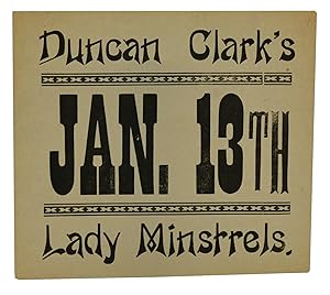 Duncan Clark's / Jan. 13th / Lady Minstrels