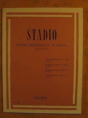 Stadio Passi Difficili E "A Solo" Per Fagotto