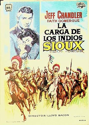 PROGRAMA DE MANO. LA CARGA DE LOS INDIOS SIOUX. Chandler (Lloyd Bacon) Universal International, 1965