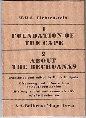 Seller image for Foundation of the Cape / About the Bechuanas for sale by Christison Rare Books, IOBA SABDA