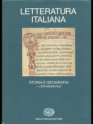 Letteratura italiana Storia e Geografia vol. 1 L'eta' medievale